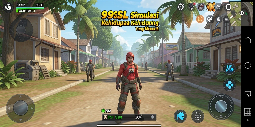 Tampilan gameplay 99SL yang menarik dengan aksi simulasi kehidupan.