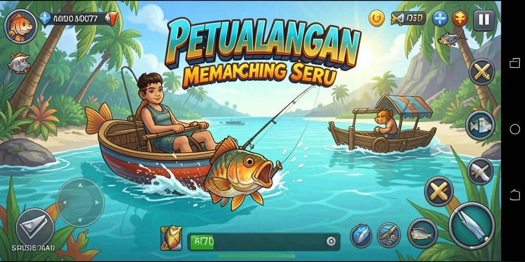 Tangkapan besar di game memancing C0077 yang menakjubkan.