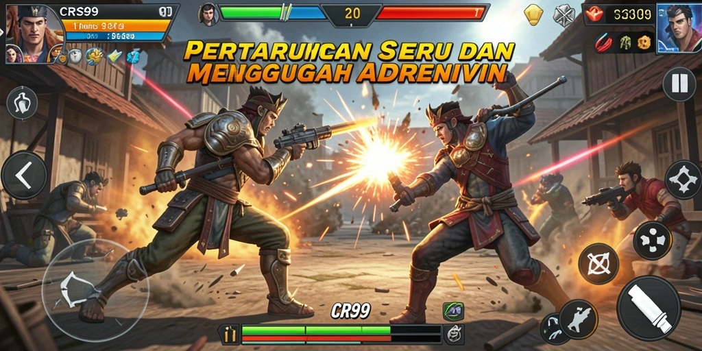 Menampilkan gameplay aksi seru di CRS99 dengan pertarungan mendebarkan.