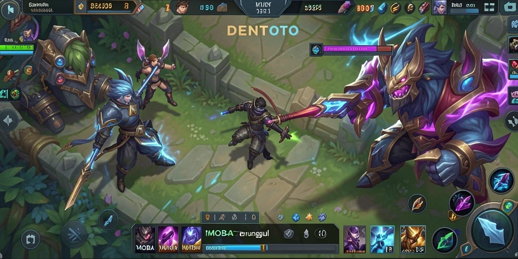 Tangkapan layar menampilkan aksi seru gameplay DENTOTO.