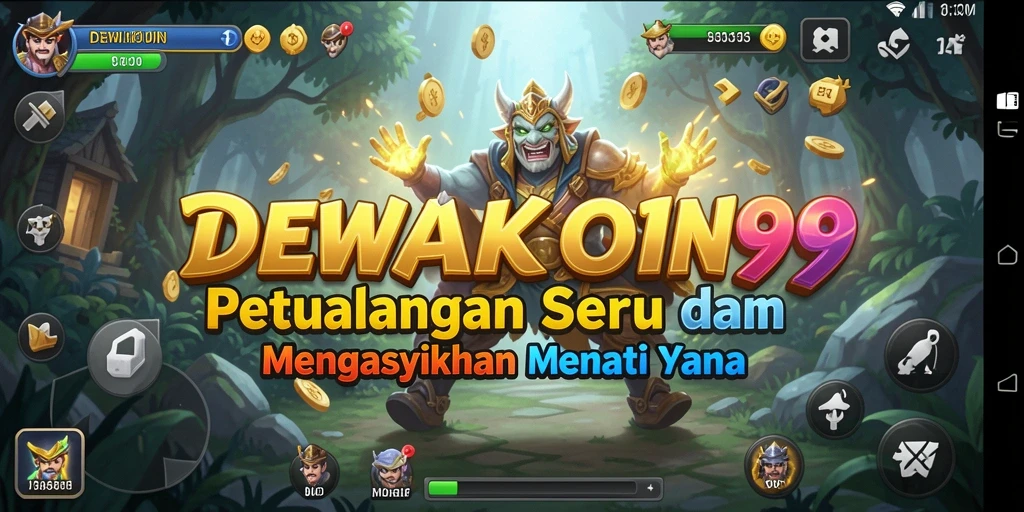 Screenshot gameplay DEWAKOIN99 menunjukkan petualangan menegangkan.