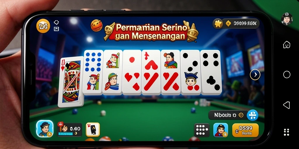 Tampilan gameplay seru dari permainan Domino yang menarik.