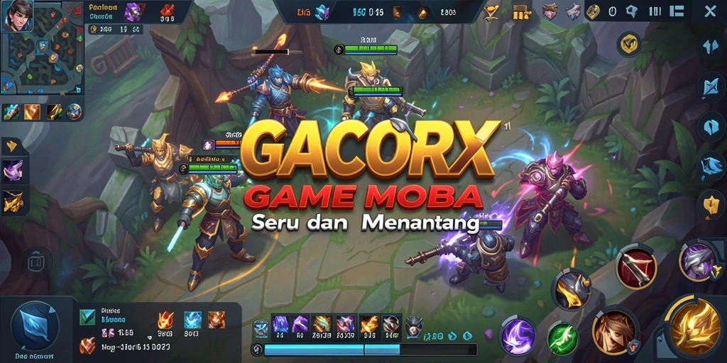Tampilan pertarungan seru dalam gameplay GACORX yang menghasilkan strategi menarik.