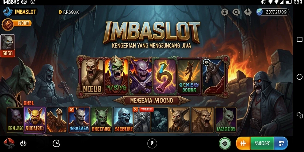 Screenshot gameplay <strong>IMBASLOT</strong> menampilkan suasana gelap dan mencekam.