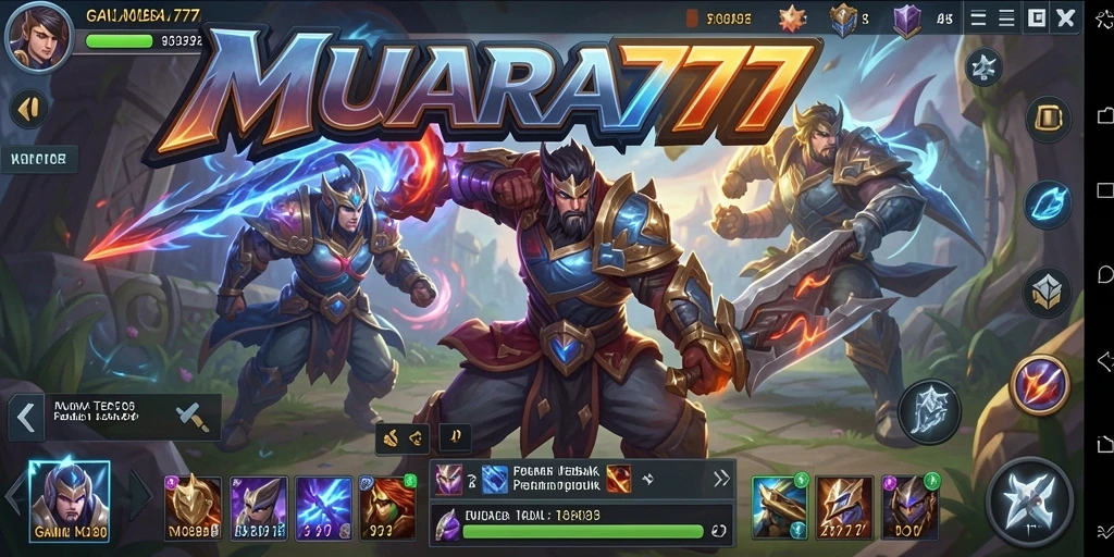 Tangkapan layar utama MUARA777 menampilkan pertempuran seru dalam game MOBA.
