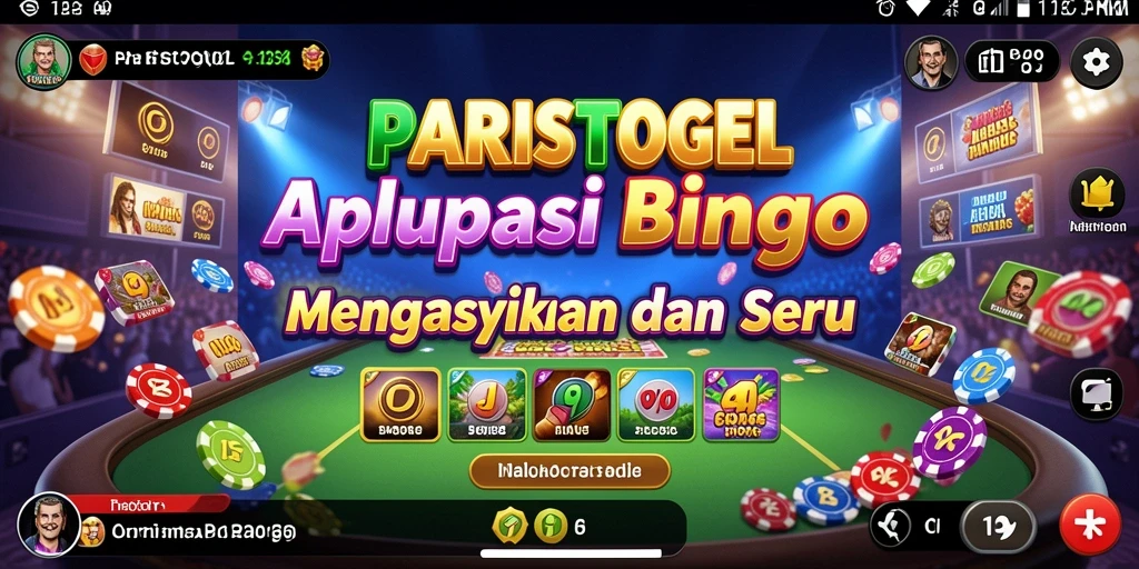 Tampilan gameplay seru dalam aplikasi PARISTOGEL Bingo.