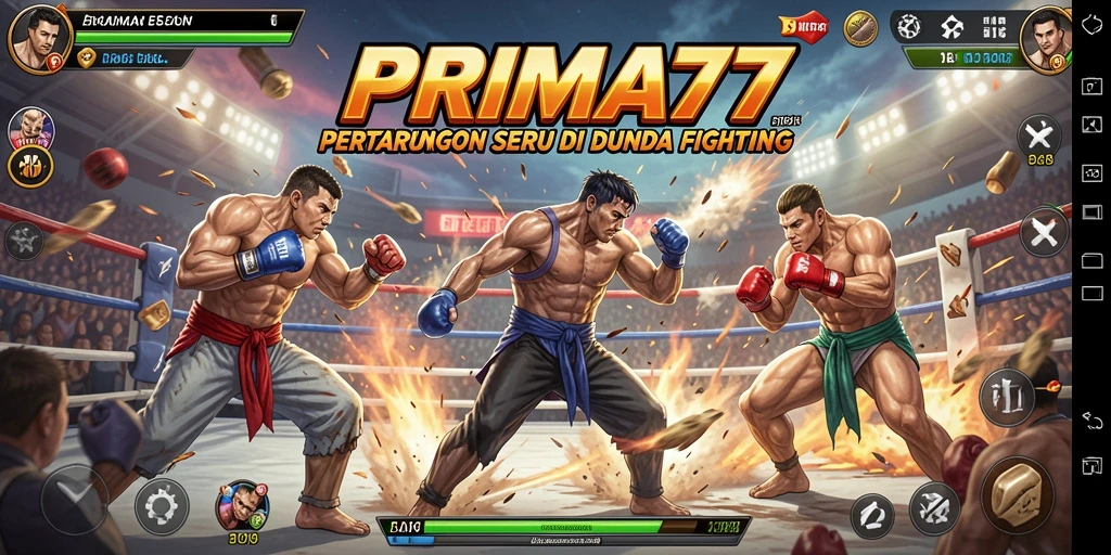 Screenshot gameplay PRIMA77 yang menunjukkan pertarungan seru karakter.