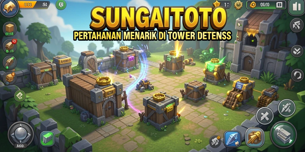Gameplay seru Tower Defense di SUNGAITOTO menunjukkan strategi bertahan.