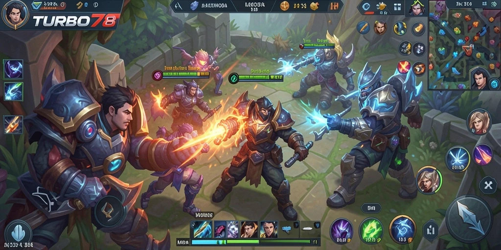 Tampilan gameplay seru dan karakter beragam di TURBO78.